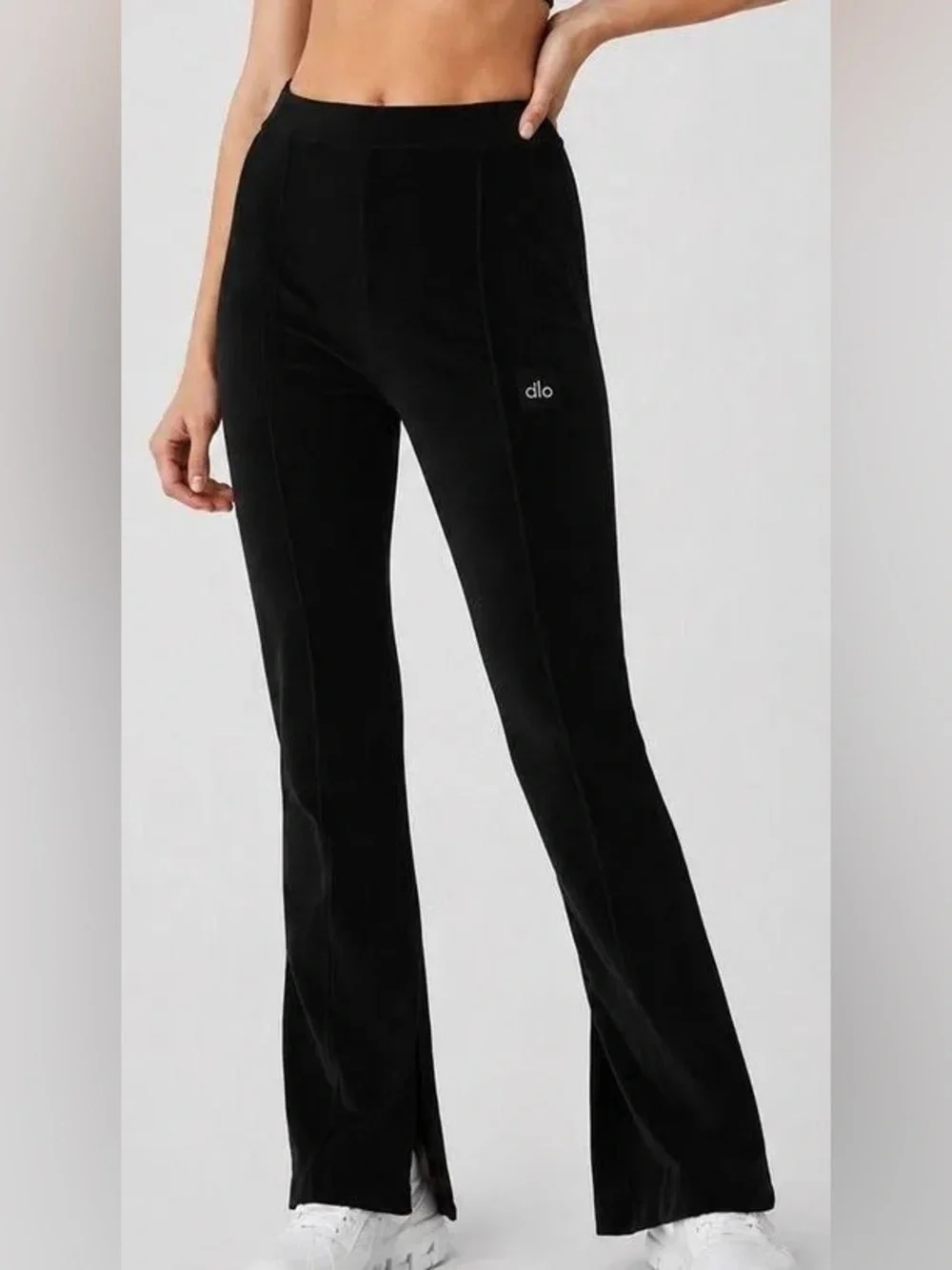 ALO Yoga Black Micro Corduory Pants